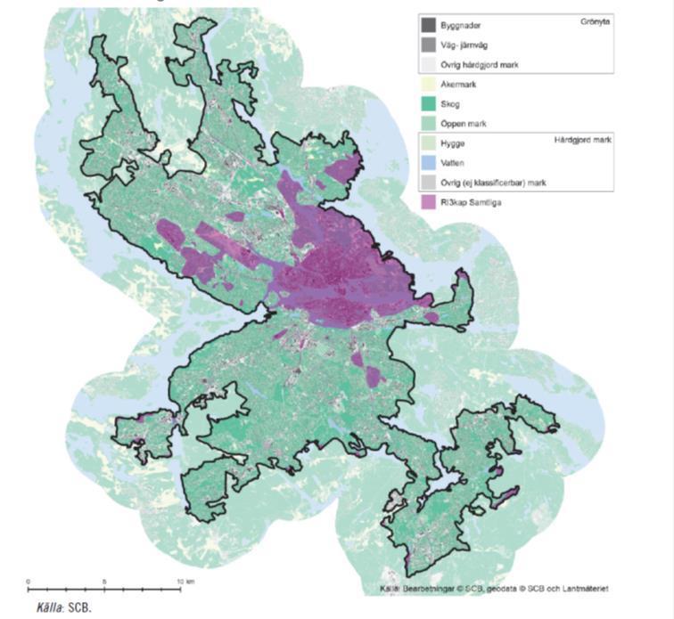 I tätorterna finns ofta områden av riksintresse enligt 3 kap.