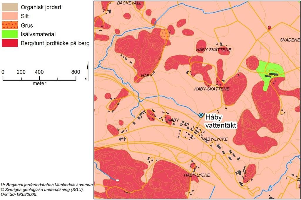 3.2 Geologi Den geologiska dokumentation som redovisas nedan är SGU:s regionala jordartskarta i skala 1:250 000, se Figur 5.