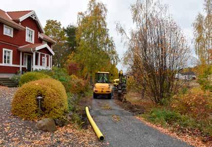 Till vänster syns delar av den tidigare markplanerade uppfarten och centralt i