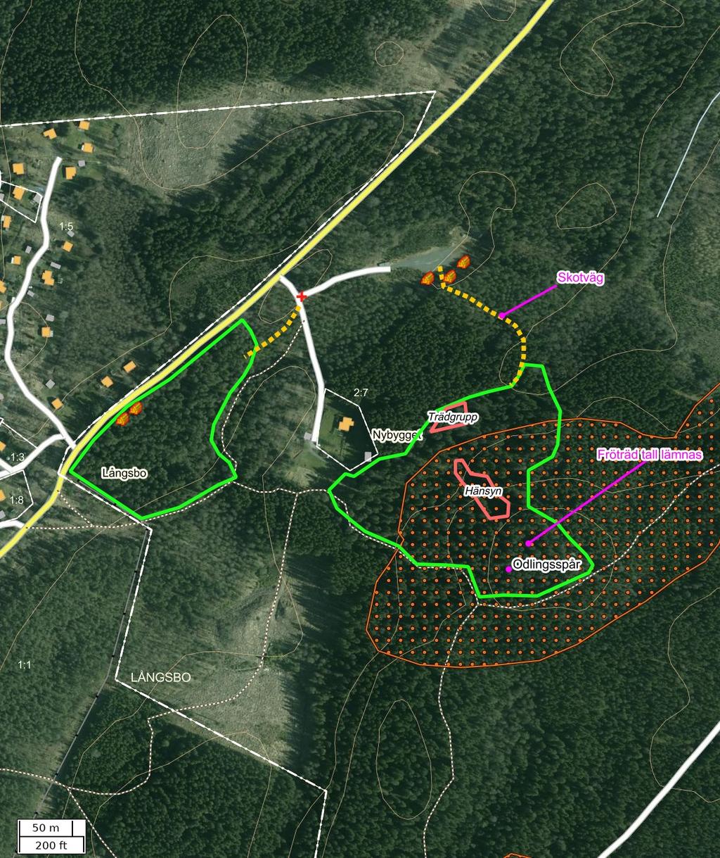 Traktdirektiv 18-10-22 19: Sundsholm 2:1 Hushållningssällskapet Skog Detaljkarta Skala: ~1:3500