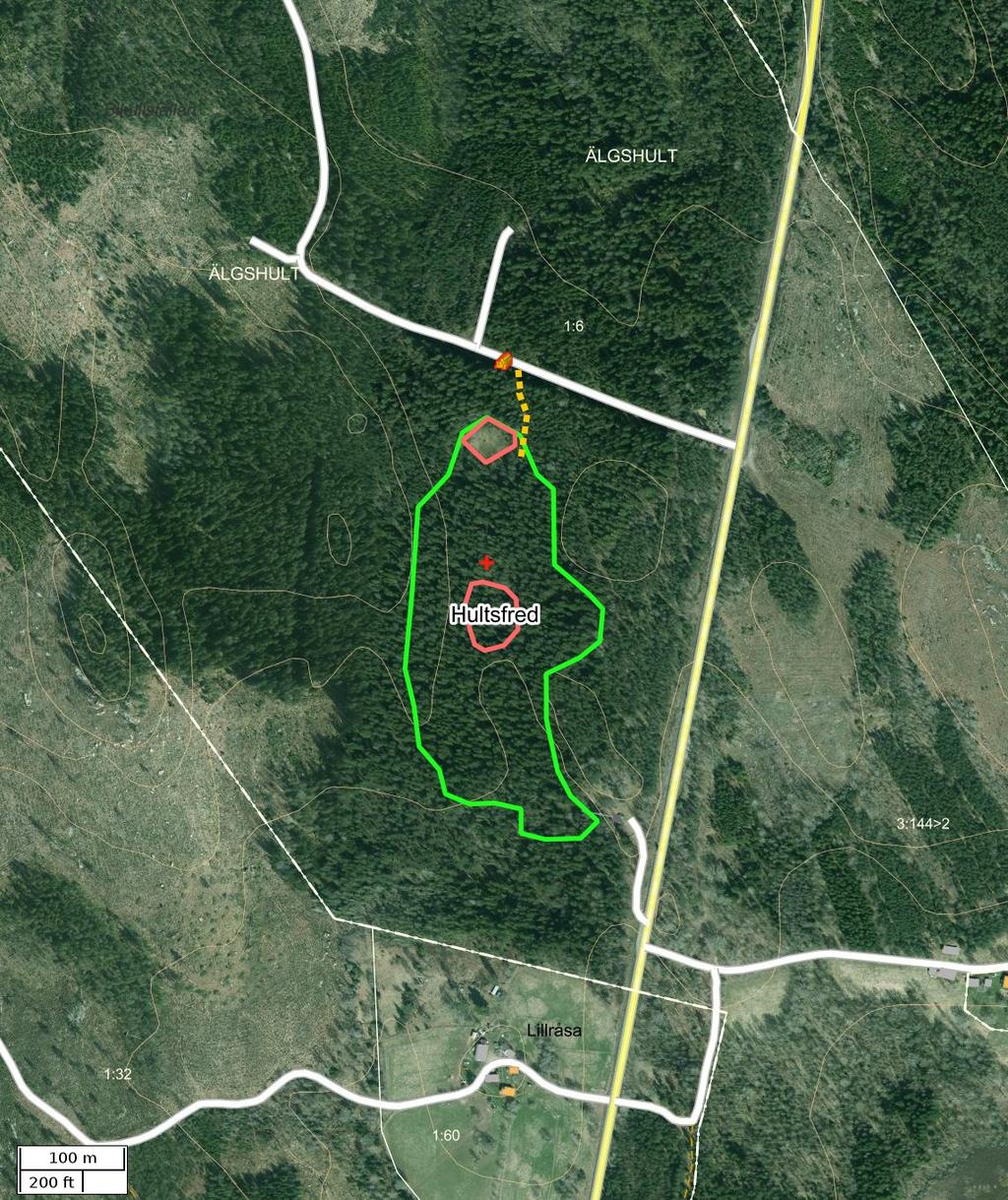 Traktdirektiv 2017-09-18 06:01 Hushållningssällskapet Skog Detaljkarta Skala: ~1:5000 Kartbild;