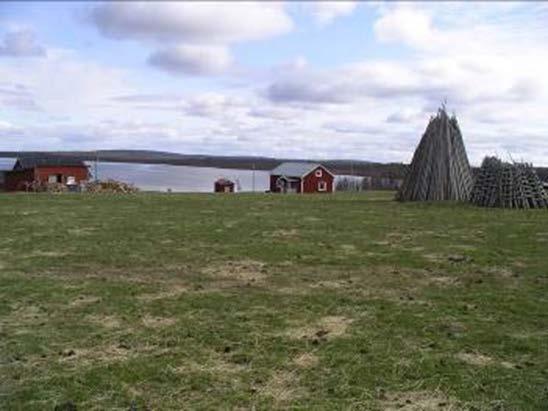 På några av gårdarna finns även rökkåtor och i byns nordöstra del ligger slåttermarkerna där några få lador står.