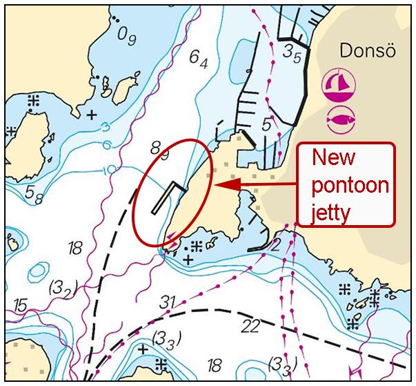 2018-10-11 15 Nr 724 Ny pontonbrygga på Donsö. Marin Miljöanalys AB. Publ. 10 oktober 2018 * 13493 (T) Sjökort: 92, 923, 924 Sverige. Kattegatt. V om Halmstad. Ringenäs. Skjutvarning. 15-19 oktober.