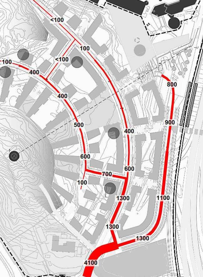 10 Figur 3-3 Beräknad ÅDT i Södra