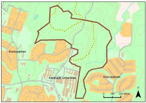 KRONOPARKEN, VÄST Areal: 37 ha Markägare: kommun + privat Skyddsstatus/Planeringsläge: Närströvområde i ÖP 2012.