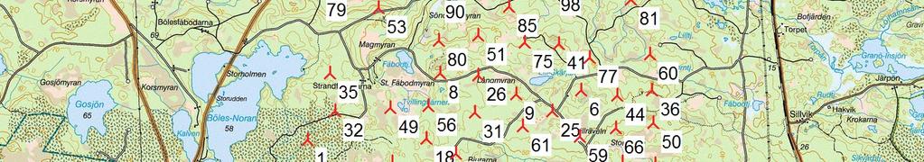 :75 000, Kartcentrum Swedish RT90 2.