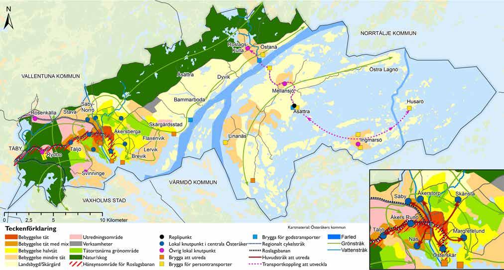 Översiktsplan 2040 Plankartan Plankartan redovisar kommunens förslag på huvudsaklig mark- och vattenanvändning tillsammans med det övergripande