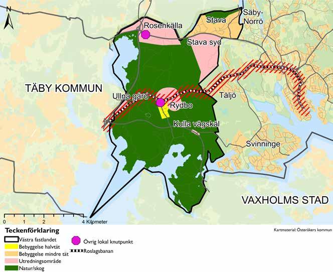 Översiktsplan 2040 C. Västra fastlandet Kartan visar den föreslagna bebyggelseutvecklingen i Västra fastlandet.