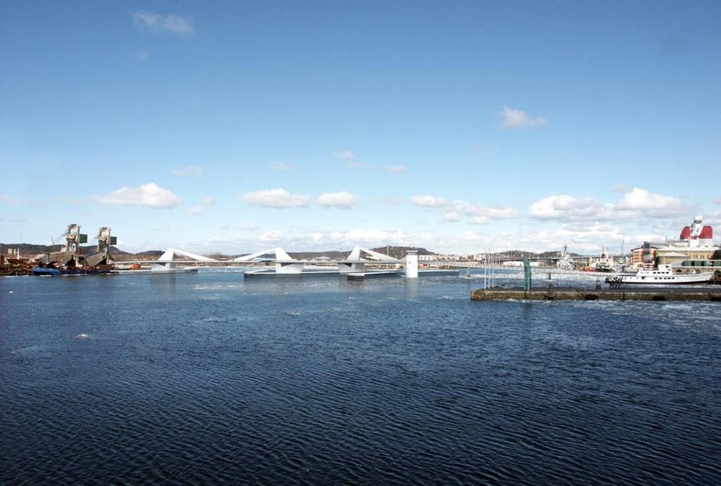 6.2 Packhuskajen-Lundby Strand (Gång- och cykelbro över Göta älv) 2004 påbörjade Stadsbyggnadskontoret ett planarbete för en ny detaljplan med syfte att möjliggöra för en gång- och cykelväg över Göta