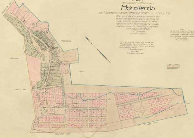 28 O M Å C 1885 års stadsplan för Mönsterås köping (kopia på kopia).