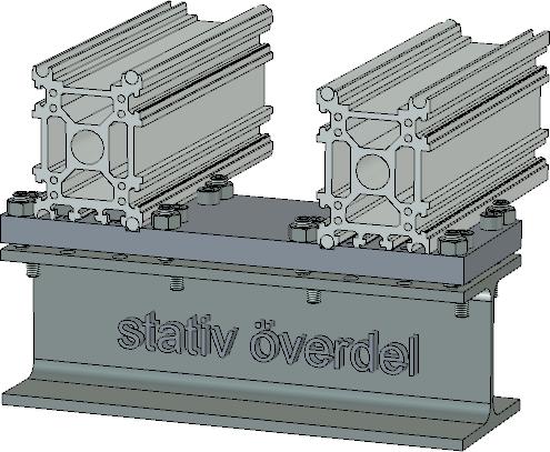 Monteringsalternativ Fastsättning med stålplattor Fästblecken monteras i avsedda kanaler på 110- eller 190- profilen och ger en stabil infästning av linjärenheten/ portalen.