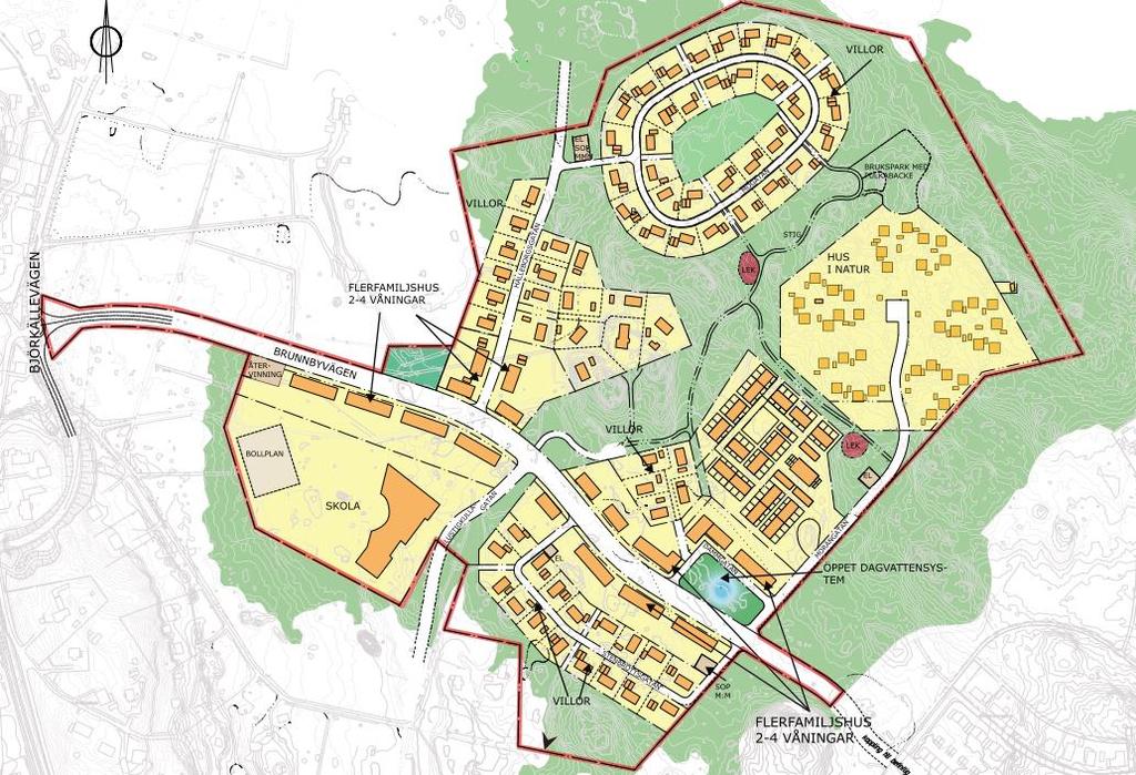 3.2 Övrig exploatering Utöver Alsike Nord etapp II finns ytterligare pågående och planerad exploatering i norra Alsike, se Figur 4.