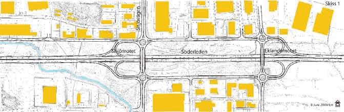 9.2 Eklandamotet / Sisjömotet Illustrationerna redovisar två alternativ till utformning av trafikplatsen för samverkan