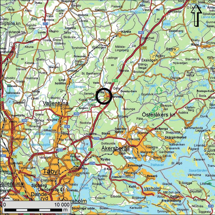 Arkeologisk utredning i Karby, Vallentuna Figur 1.