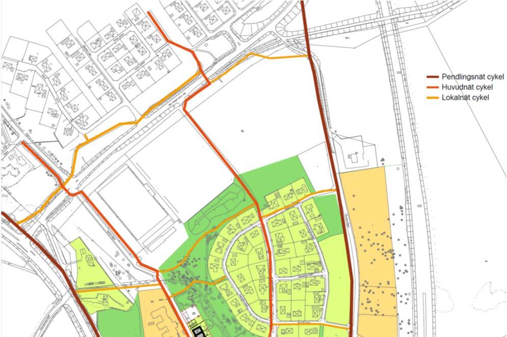 2336) Cykelnät ur trafikutrening, Ramböll) Kollektivtrafik Planområet har go