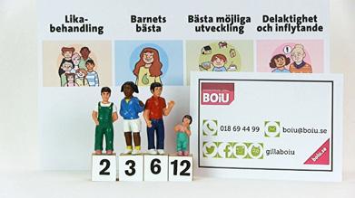 Kalendern marknadsfördes i sociala medier och fick en del uppmärksamhet till liten arbetsinsats. Avsikten var dels att marknadsföra vår nya hemsida, och dels att sätta fokus på Barnkonventionen. boiu.