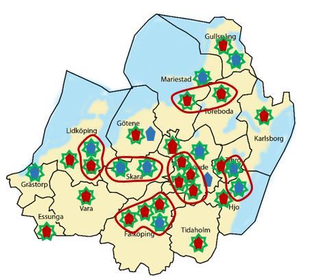 Hemsjukvårdsläkare i Skaraborg Götene 50% Mariestad 95% Töreboda 30% Gullspång 15% Lidköping 120% Karlsborg 40% Grästorp