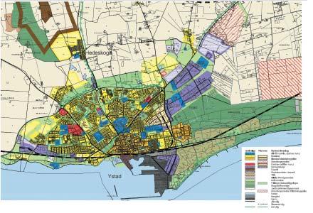 Kommunal planering När den inledande uppgiften gjorts informerade Ystads kommun om bakgrunden till det nu aktuella uppdraget om att ta fram ett förslag på detaljplan för utbyggnad söder om befintlig