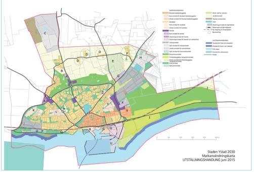 De kommunala dokument som fungerar som underlag för den kommande detaljplanen är bland annat den kommunövergripande översiktsplanen från 2005 samt den fördjupade översiktsplanen för staden Ystad (med