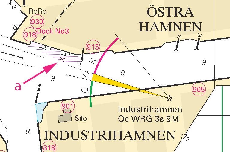 7 Nr 298 Malmö. Östra Hamnen. Copenhagen Malmö Port AB. Publ. 17 mars 2010 * 6204 Sjökort/Chart: 922 Sverige. Öresund. Landskrona. Lysbojar åter i funktion. Mörkerrestriktion hävs.