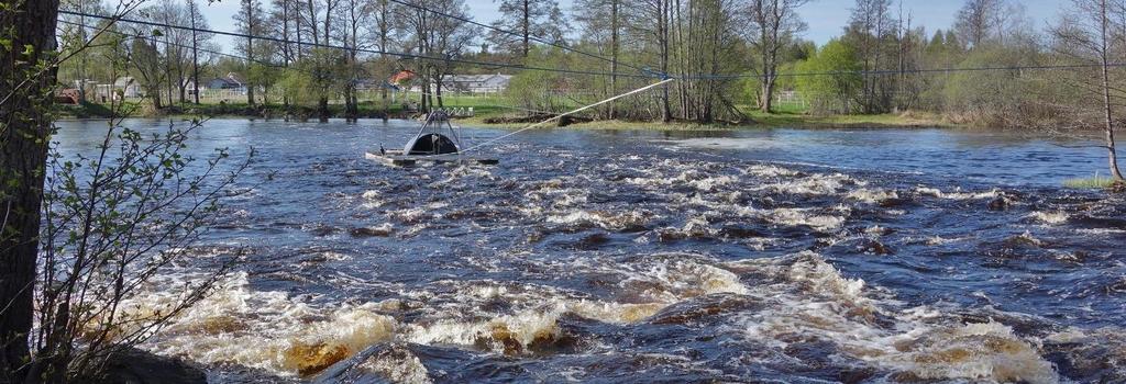 Kontroll av utvandrande smolt Utvandringen av smolt har under 2013 kontrollerats med hjälp av ett smolthjul (screw trap). Även 2006 kontrollerades smoltutvandringen med samma fälla.