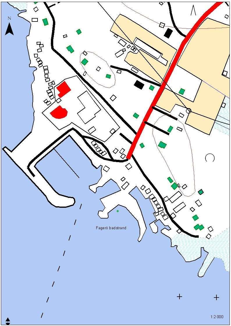 Figur 3: Karta över Fagerö hamn och