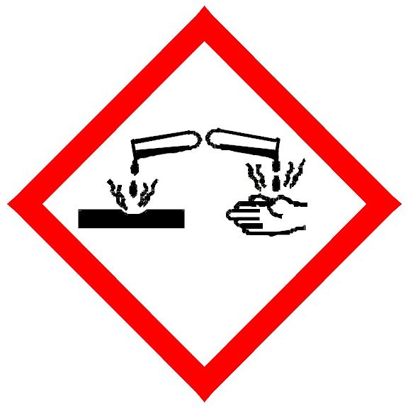 Faroangivelser: H315 Irriterar huden. H318 Orsakar allvarliga ögonskador. H317 Kan orsaka allergisk hudreaktion. H335 Kan orsaka irritation i luftvägarna.