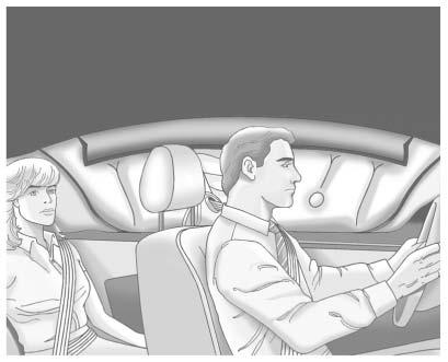 Coupémodeller, förarsidan visas, passagerarsidan har ett liknande utseende På coupémodeller finns takairbags för föraren, yttre passageraren fram och de yttre passagerarna i baksätet i taket över