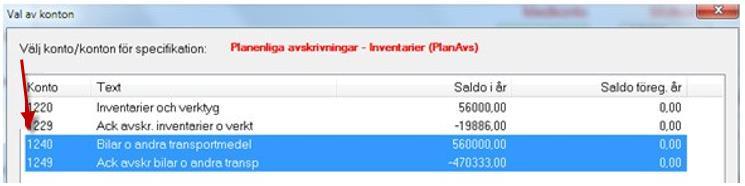 Observera att ingen årsrullning sker av just dessa inventariespecifikationer.