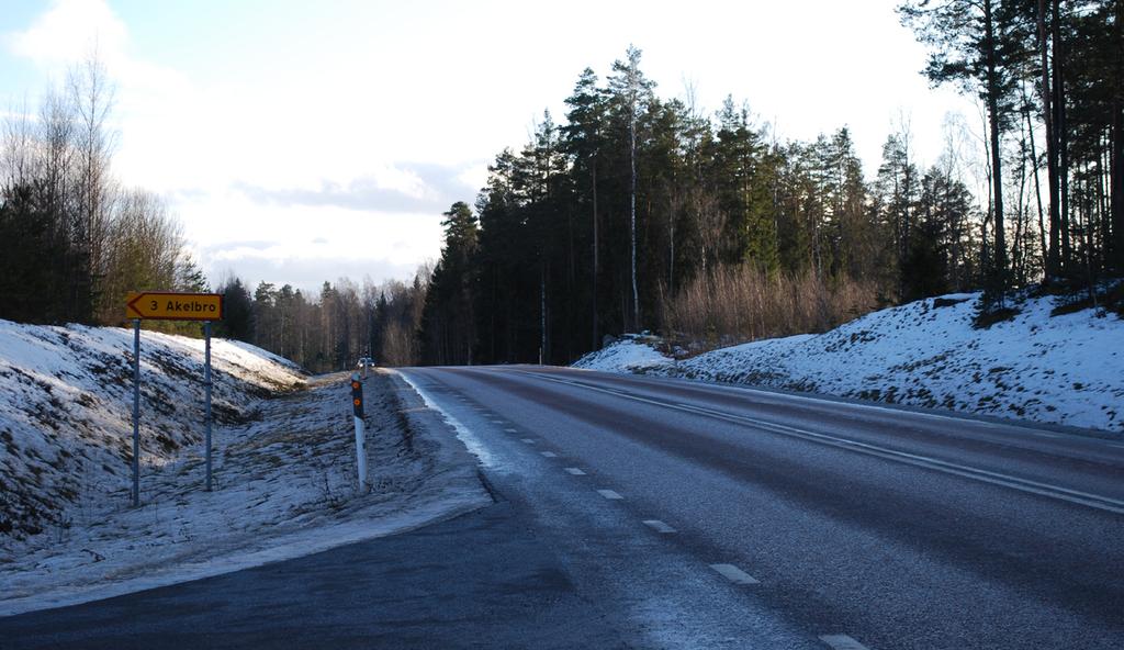 Vy från norra infarten mot Strängstorp har