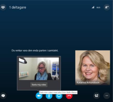 Delta i Skype-möte, använda videokamera 1 1. Du ser deltagarna i listan till vänster. 2.
