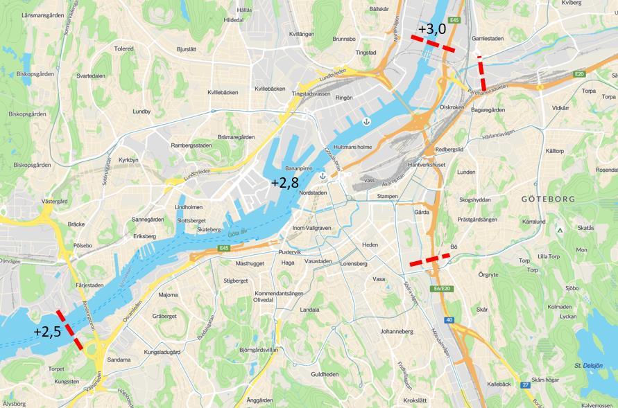 Tekniska skydd och planeringsnivåer I vissa fall bör det finnas skäl att tekniska skydd kan medge avsteg ifrån planeringsnivåer.