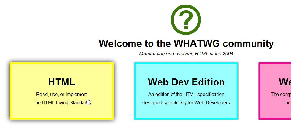 Specifikationen W3C HTML5 hep://www.w3.