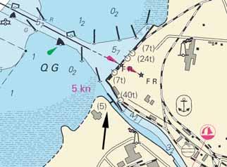 Nr 126 10 Vänern och Trollhätte kanal / Lake Vänern * 3565 Sjökort/Chart: 132 Sverige. Vänern och Trollhätte kanal. Kristinehamn. Minskat djup vid kaj.