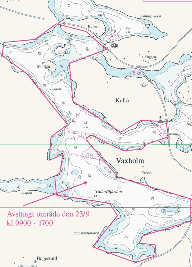 7 Nr 126 Länsstyrelsen Stockholm. * 3563 Sjökort/Chart: 6171 Sverige. Norra Östersjön. S om Nynäshamn. Järflotta. Korsudden. Undervattenssten.