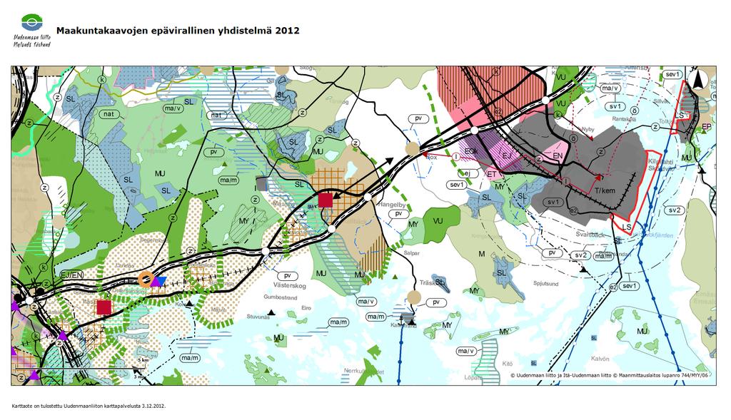 Landskapsplan I planeringsområdet gäller den av miljöministeriet 15.2.2010 fastställda övergripande landskapsplanen för Östra Nyland.