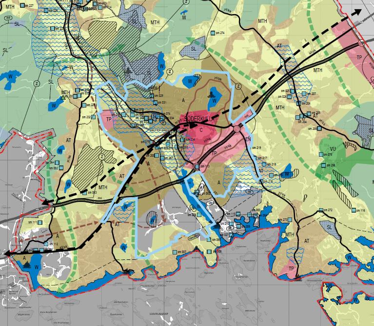 Byggförbud och åtgärdsbegränsning I planeringsområdet finns två områden som belagts med byggförbud.