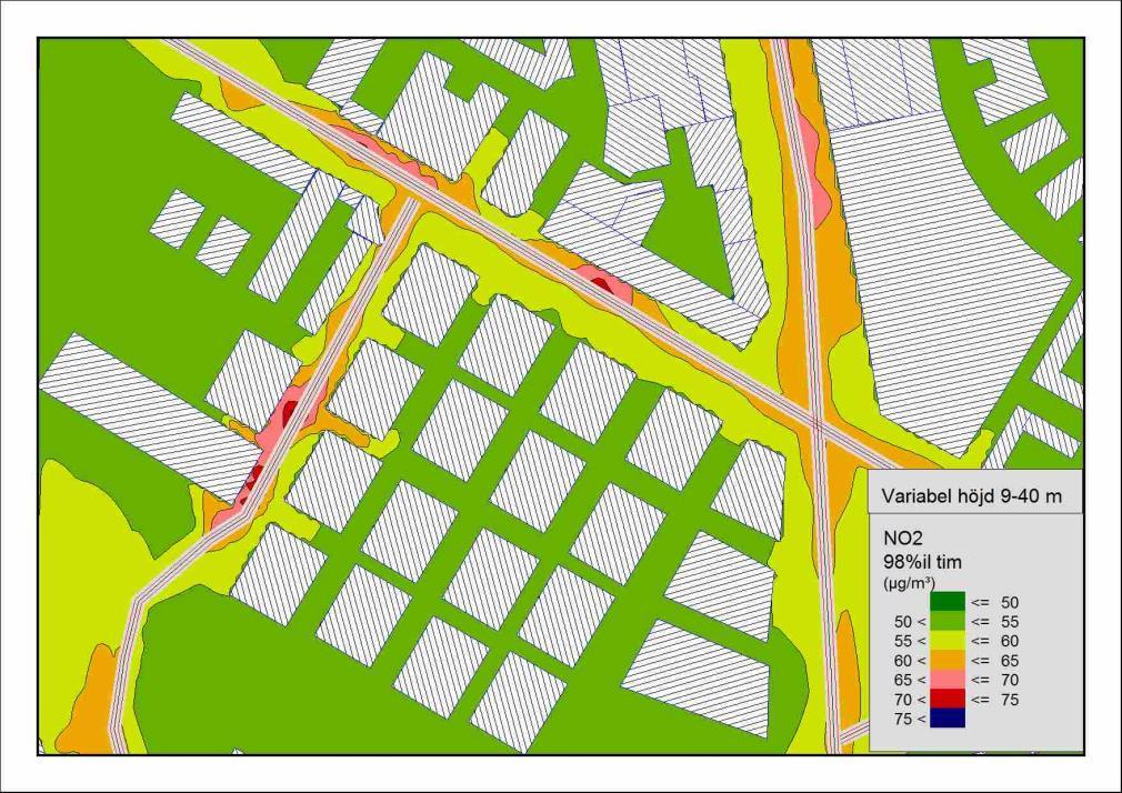 Punkt hus variabel höjd 9-40m (scen 2) Lamellhus alla 18m (scen