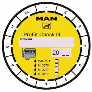 Undantag: Kontrollistan för i underhållssystemet ProFit Check III kan användas även för fordon TGA och för dragfordon med tung last.