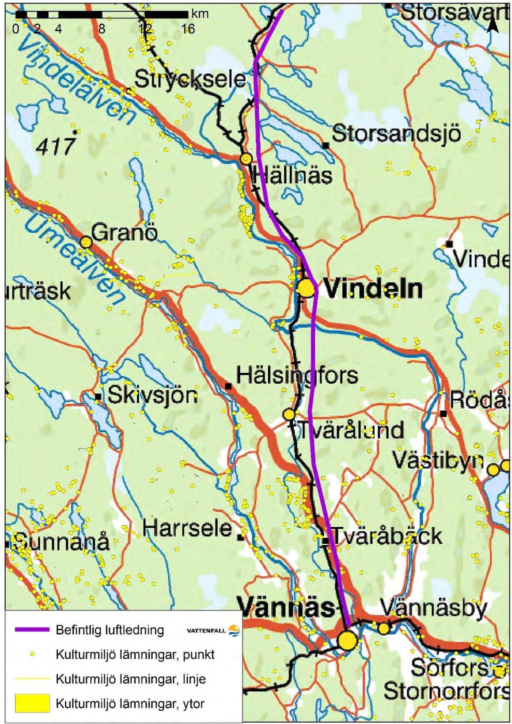 Kulturmiljö Vindelälvens dalgång är av riksintresse för kulturmiljövården med dess bymiljöer och öppna odlingslandskap. Byggnadskulturen är välbevarad utmed älven.