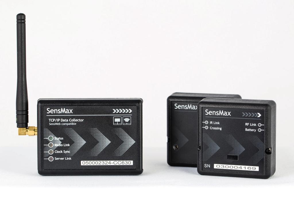 SensMax BOX För utomhusmontering Radio 2,4GHz Besöksräknare Alla sensorerna kommunicerar via radio till basstationen som är ansluten