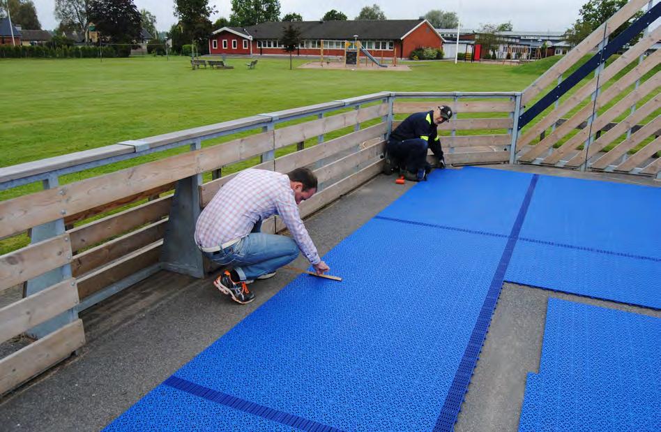 installerade plattorna är lika stort.