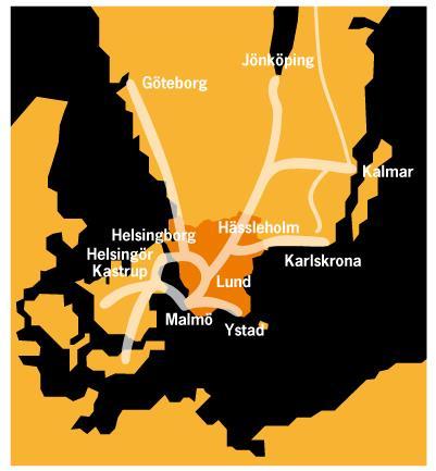 Öresundsregionen och Sydsverige Under Öresundsbrons första årtionde ökade resandet med 81 %. Varje dag sker över 90 000 resor över Öresund.