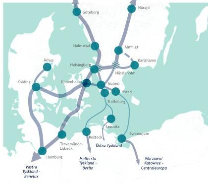 Godsstråket) och Fehmarn Bält Projekten Baltic Transport Outlook (BTO) och TransBaltic, som avslutades 2012, har utarbetat underlag och prognoser för