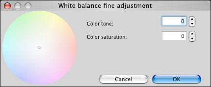 Ställa in vitbalans med färgtemperatur Du kan ställa in vitbalans genom att ange ett numeriskt värde för färgtemperatur.
