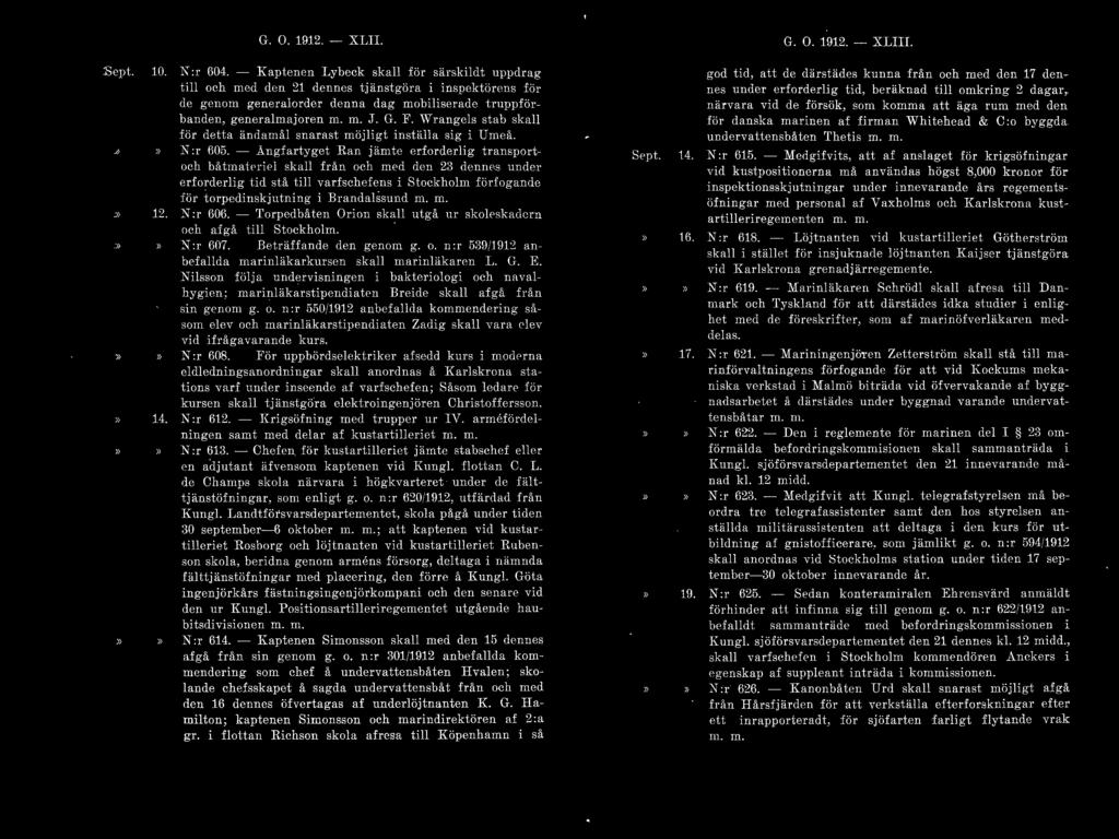 G. O. 1912. - XLII. :Sopt. 10. X :r 604.