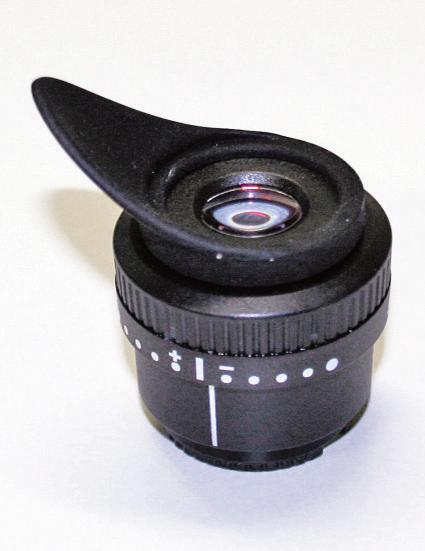 Okular och ögonmusslor (endast till Leica EZ4, öppen version) Ögonmusslor Ögonmusslorna kan bytas ut.