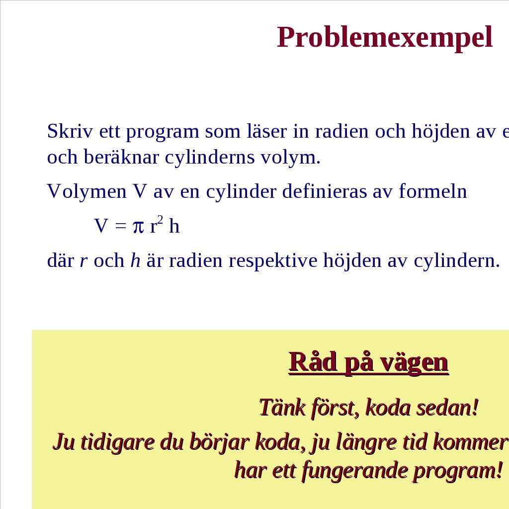 Analys: Indata:
