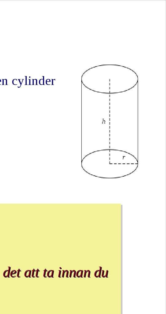 och cylinderns