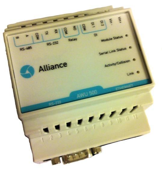 Teknisk data Matningsspänning: 9-32VAC/DC (1.2VA) Ethernet anslutning: 10Base-T eller 100Base-TX (IEEE 802.